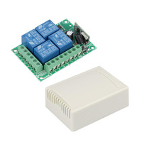 315/433Mhz 12V interruptor remoto sistema de Control remoto de 4 canales para control remoto de luz/motor/puerta de garaje