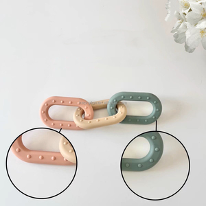 Chaîne de sécurité pour bébé en silicone sans BPA, jouet sensoriel à mâcher pour soulager la douleur des nourrissons - Product Image 5