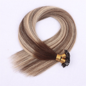 厂家直销双拉角质层对齐俄罗斯处女雷米头发角蛋白预粘合平头人发延伸 - Product Image 5