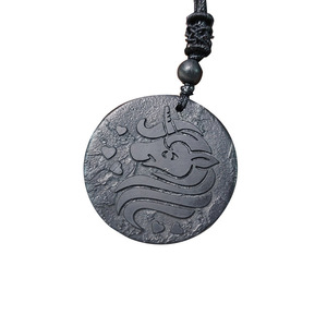 Colgante <span class=keywords><strong>de</strong></span> Shunglite Natural genuino, piedra preciosa grabada, grafitoide antiguo hecho a mano, textura <span class=keywords><strong>de</strong></span> piedra Natural pura, colgante <span class=keywords><strong>de</strong></span> 35 40mm - Product Image 1