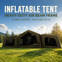 Carpa Inflable Impermeable de Oxford 420D para 4 Estaciones, Directo de Fábrica, para 4-8 Personas, Carpa de Techo para Campamento Familiar
