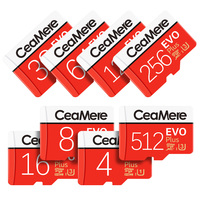 Cartes mémoire TF Ceamere 100% originales 512 Go EVO Plus de haute qualité, prix d'usine, 32 Go 64 Go 128 Go Classe 10 U3 Mini SD Cart SD Kort
