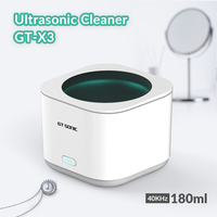 Pencuci Ultrasonik Portabel GT-X3 43KHz Mini Cube dengan Casing ABS dan Tangki Stainless Steel 304, Satu Tombol, untuk Perhiasan