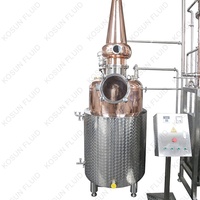 Alambic de distillation portable en acier inoxydable et cuivre pour alcool, vin, brandy, whisky, éthanol, vodka, usage domestique et industriel