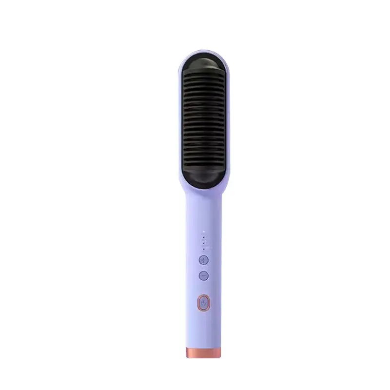 Piastra per capelli portatile spazzola a pettine a ioni negativi in ceramica elettrica riscaldata rapida ionica a pettine per capelli lisci Mini pettine elettrico