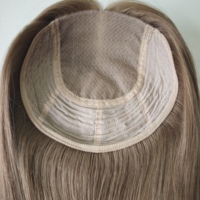 Prêt à expédier : Topper de cheveux humains vierges bruts chinois 100 % non traités pour femmes, base en soie, avec trame arrière, pour cheveux blancs
