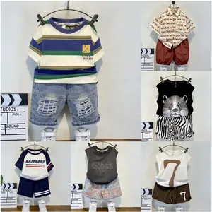 Summer children's quick-drying clothes boys set 2024 new handsome children short sleeve summer sports two-piece set