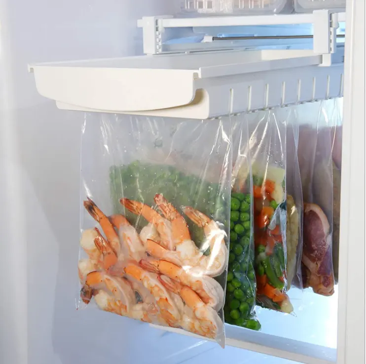 Useful Refrigerator Storage Box Slide Fridge Freezer Space Saver Organizer Storage Rack Shelf Holder Kitchen Accessories