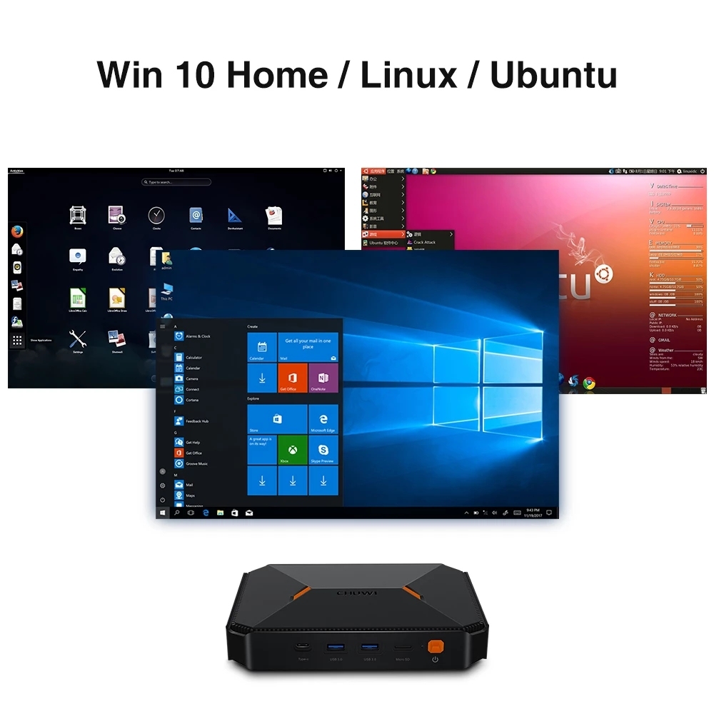 CHUWI Herobox Mini PC - 8GB RAM, 256GB Storage, Intel N4100