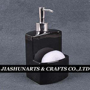 Dispenser di sapone liquido in ceramica da cucina JIASHUN e porta spugna - Product Image 3