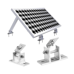 Hauteur télescopique réglable, inclinaison 15° ° -30 °   Supports de panneaux solaires pour toit, balcon, jardin, <span class=keywords><strong>support</strong></span> PV en aluminium - Product Image 4
