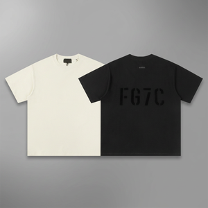 T-shirt en coton tricoté pour homme, noir, à manches courtes, col roulé, coupe ample, formel, uni - Product Image 3