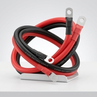 Câble de connexion de batterie flexible 600V 4 AWG, robuste, avec cosses étamées, ignifuge IEC 60332-1-2, pour applications marines, yachts, camping-cars et solaires