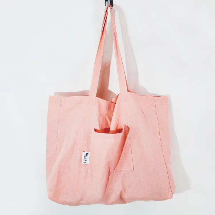 Bán Hot Công Suất Lớn Giá Rẻ Tùy Chỉnh Sinh Thái Thân Thiện Linen Mua Sắm Tote Bag Linen Bag