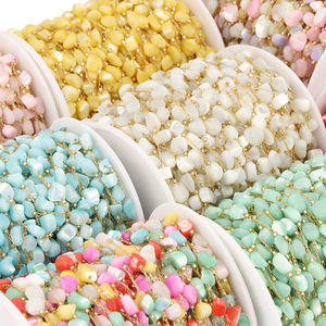 Chaîne de perles en acier inoxydable en forme de coquillage 4-5mm, coquille de fer à cheval irrégulière, apprêts de bijoux DIY, coloré, été 2025 - Product Image 4