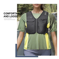 Gilet d'hydratation de course tendance avec fermeture éclair, réfléchissant, ceinture ajustable, respirant, léger, écologique, sac de poitrine toutes saisons