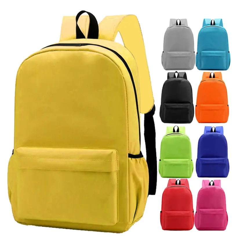 2024 Wholesale Yellow Customize Design 600D Polyester Material Reasonable Price Different Types School Bags of Autumn