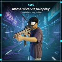 Simulateur de tir VR multi-jeux à monnayeur, machine d'arcade de réalité virtuelle 9D avec jeux de tir interactifs variés