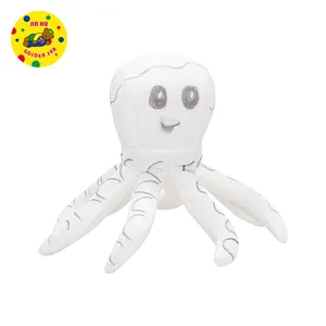 Juguete de peluche de pulpo para niños, juguete educativo personalizado, pintura para colorear, regalo de Navidad, lavable