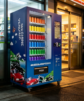 Distributeur automatique de nourriture en acier 24h/24 sans personnel, avec paiement par jeton, pièce, carte de crédit et code QR, refroidissement par compresseur, pour centre commercial