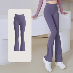 Leggings d'entraînement évasés pour femmes sculptant des pantalons de yoga taille haute pour amincir et façonner - Product Image 3