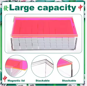 Yageli Acrylique Mahjong Box Mahjong Tile Storage Case Mahjong Organizer Box pour la maison - Product Image 5