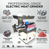 Hachoir à viande électrique, moteur en cuivre, machine à saucisses robuste pour boucherie, restaurant et cuisine domestique
