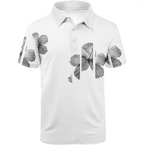 Custom High Quality <b>Summer</b> Men Short Sleeve Polo <b>Shirt</b> Lapel Button Design Heat Transfer Printed Quick Dry Polyester Golf <b>Shirt</b> - Product Image 1