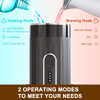 Machine à café électrique portable, automatique et auto-chauffante pour le camping, les voyages, la voiture et les pique-niques
