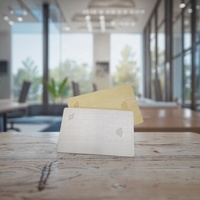 بطاقة عمل NFC RFID مخصصة مع نموذج أسود من الفولاذ المقاوم للصدأ مقاوم للماء ISO Standard MHz للدفع في الفنادق