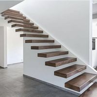 Escalier suspendu en structure acier invisible, module personnalisé, marches flottantes