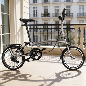 Bicicleta Plegable de <span class=keywords><strong>16</strong></span> Pulgadas, 6 Velocidades, Frenos C, Ligera, Portátil, con Marco de Acero de Tres Pliegues, Pedales Ordinarios y Llantas de Aleación de Aluminio - Product Image 1