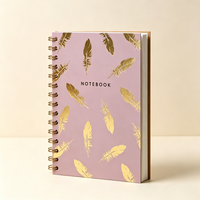 Carnet personnalisé mignon à pois pour filles, couverture souple, format A4/A5/A6, service d'impression de carnets spirales 2026