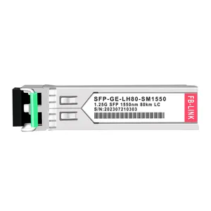 सिस्को मिक्रोटिक के लिए 1.25G GE 1550nm sfp 80km ZX DDM ऑप्टिकल ट्रांसीवर मॉड्यूल 1000बेस मीडिया कनवर्टर