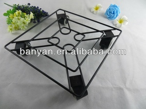 Venta caliente de muebles de 4 ruedas Moving Cup <span class=keywords><strong>Dolly</strong></span> con base de flores <span class=keywords><strong>Tri</strong></span> <span class=keywords><strong>Wheel</strong></span> Powder Coated para uso doméstico y en el jardín - Product Image 3