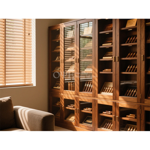Smoke Shop Furniture Double Door Showcase <strong>Display</strong> for Cigar with Led Lights Cigar Humidifier Cabinet Cigar Humidor Cabinet - Product Image 1