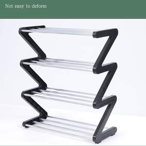 Portaoggetti in metallo per scarpiera 8-10 paia a forma di Z 3 livelli per scarpiera impilabile Organizer - Product Image 6