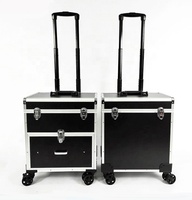 Chine étui de barbier de qualité supérieure mettre Logo noir mallette de barbier en aluminium de qualité supérieure Offre Spéciale valise de coiffeur