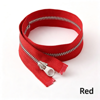 5 #   Fermeture éclair métallique à extrémité ouverte en alliage de titane, fermeture éclair simple en métal pour vêtements, manteaux, accessoires vestimentaires, en stock