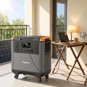 Stasiun Daya Portabel 3000W Grosir 5376Wh LiFePO4 Generator Tenaga Surya UK 230V Cadangan Daya Rumah Saat Mati Listrik UKCA GPSR Caravan - Product Image 1
