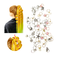 Shinein Femmes Tresse Pendentif Loc Dreadlocks Perles Accessoires Or Argent Bijoux Cheveux Charmes pour Tresses