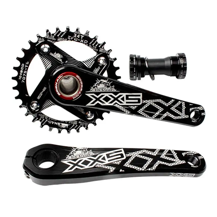 Bicycle Crank Freewheel Crank 42/34/24T Carbon Steel