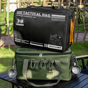 30L Tactical <b>Camping</b> <b>Storage</b> Bag Multi-Functional Foldable Outdoor Cookware Organizer Detachable Carabiners for Food Car Use - Product Image 5