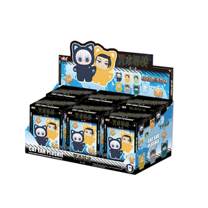 صندوق الغموض الأصلي <span class=keywords><strong>Jujutsu</strong></span> <span class=keywords><strong>Kaisen</strong></span> Cat Park Party، دمى وألعاب أنمي مصممة بشكل جميل، مجسمات قطيفة كهدية لعيد الميلاد - Product Image 1