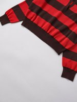 MYST&ZA Damenmode 2025 Winter Neuer Lässiger Einfacher Vielseitiger Gestreifter Polokragen-Strickpullover 5536218
