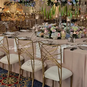Düğün mobilyası bukalemun paslanmaz çelik olay ziyafet sandalye düğün siyah altın çapraz sandalyeler