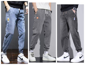 Jeans de Mezclilla para Hombre, Estilo Casual, Hip Hop, Transpirables, Ligeros, Lavados, Azules, Retro, Cowboy, Corte Recto, para Verano, Primavera y Otoño - Product Image 4