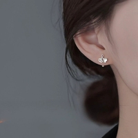 FY-ED421 925 Pure Ginkgo Leaf Ear Studs 2025 Best-seller Boucles d'oreilles de niche de luxe pour les femmes Goujons fins haut de gamme