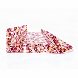 Juego de Mahjong con Confeti Rosa Limonada y Empujador de 20 Pulgadas de Acrílico Transparente para Boutiques y Personalización de Marca - Product Image 3