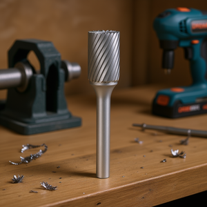 Fraise rotative cylindrique Ttake Md, diamètre 16 mm, longueur 25 mm, en carbure monobloc, à dents avant pour la découpe du métal et du bois - Product Image 3
